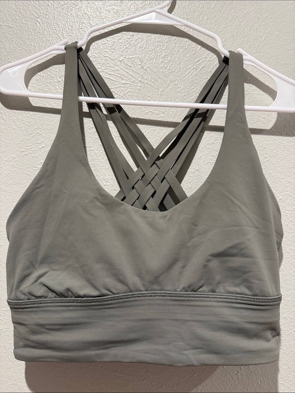 lululemon athletica Olive Green Crisscross Back Sports Bra